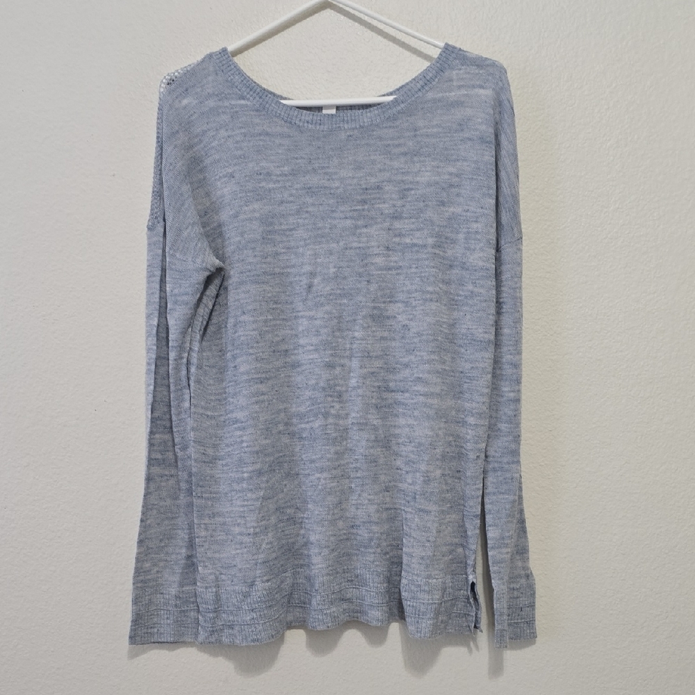 lululemon athletica ‎ Gray/blue Long Sleeve Sweater M